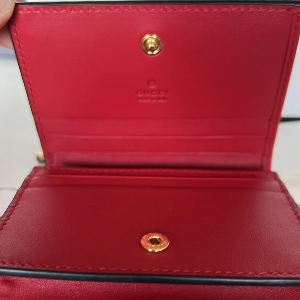 New Gucci GG Supreme Limited Edition Bosco Boston Terrier Card Case Wallet